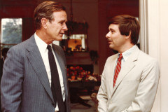 With then president George H. W. Bush