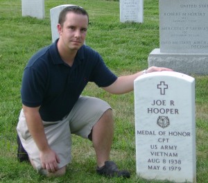 Interns and students are given the opportunity to meet and learn about America's greatest heroes. Here, former intern Michael O'Donnell visits the grave of Joe Ronnie Hooper, the most decorated soldier of the Vietnam War. Michael researched Hooper's story, which he wrote for our publication Valor: the Veterans of Vietnam. 